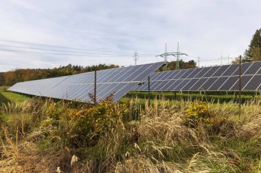 sonbahar doğa güneş güç istasyonu