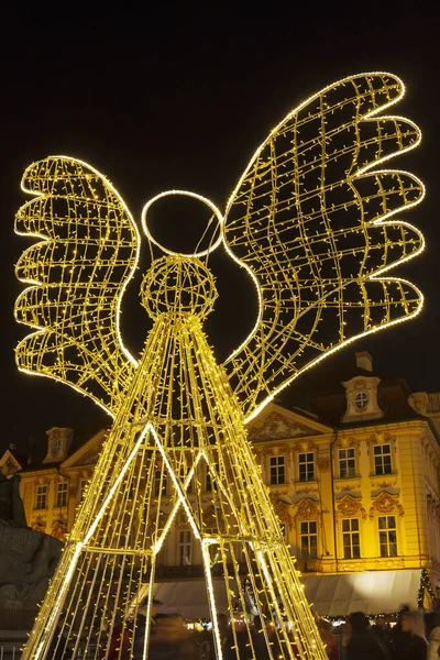 Christmas Mood Night Old Town Square Prague République Tchèque — Photo
