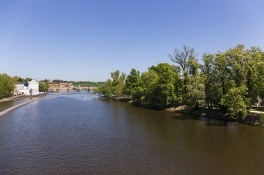 Vltava Nehri üzerinde Sunny Prag City, Çek Cumhuriyeti