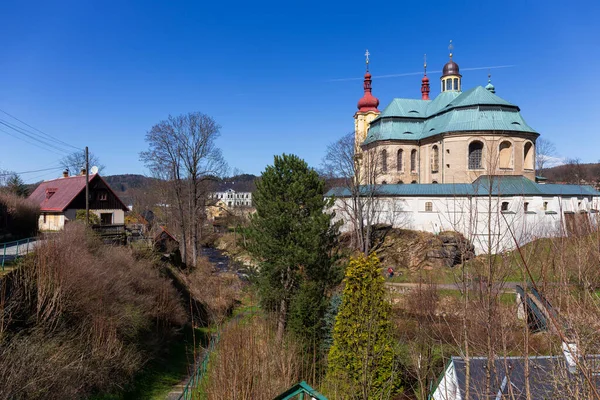 Barocke Basilika Mariä Heimsuchung Wallfahrtsort Hejnice Tschechien — Stockfoto