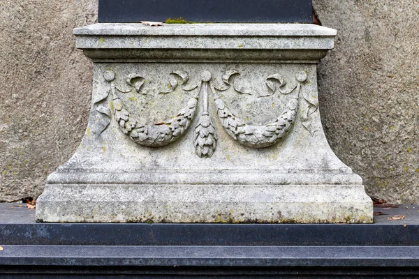Detalj Gravstenen Från Prags Judiska Kyrkogård Tjeckien — Stockfoto