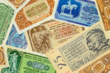 Ayrıntıdaki Tüm Dünya 'dan farklı türde eski banknotlar