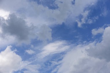 Fırtına bulutlarıyla yaz mavisi gökyüzü