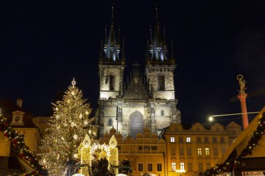 Eski Şehir Meydanı, Prag, Çek Cumhuriyeti 'nde Noel Günü