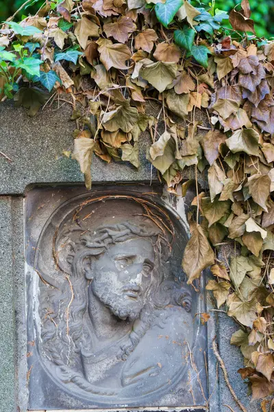 Historic Statue Mystery Old Prague Cemetery Czech Republic Stok Lukisan  