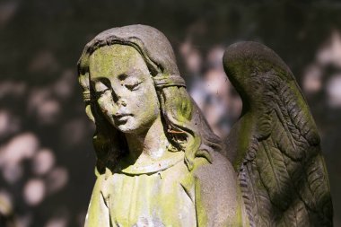 Tarihi heykel üzerinde gizemli eski Prag Mezarlığı, Çek Cumhuriyeti