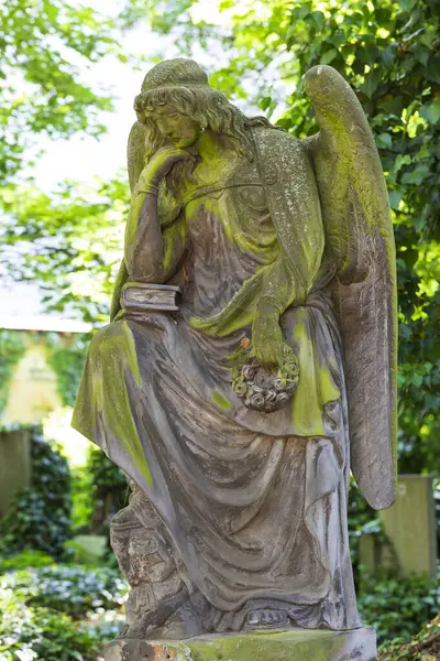 Historic Statue Mystery Old Prague Cemetery Czech Republic Stok Gambar Bebas Royalti