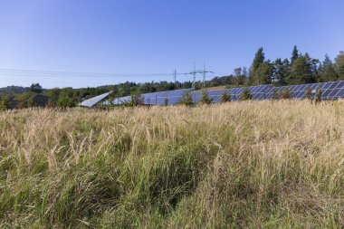 Sonbahar Manzarasında Güneş Enerji İstasyonu 