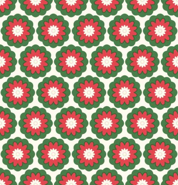 Japon Çiçeği Altıgen Vektörü Kusursuz Desen