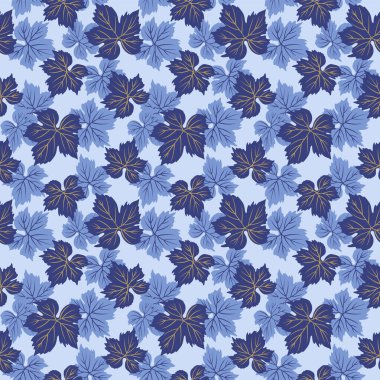 Japon Lüks Yaprak Vektörü Kusursuz Desen