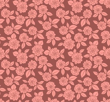 Japon Çizgi Filmi Gül Vektörü Kusursuz Desen