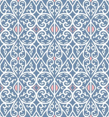 Japon Lüks Kıvrımlı Motif Vektörü Kusursuz Desen