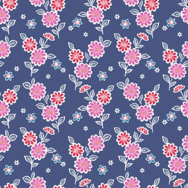 Japon Güzel Buket Vektörü Kusursuz Desen