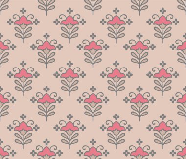 Japon Güzel Çiçek Motif Vektörü Kusursuz Desen