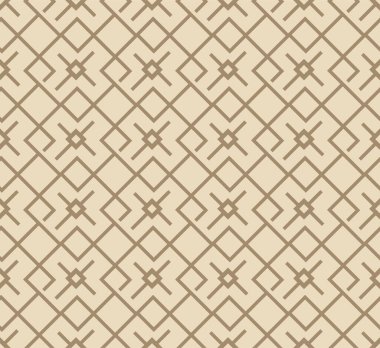 Japanese Overlap Diagonal Cross Shape Vector Seamless Pattern