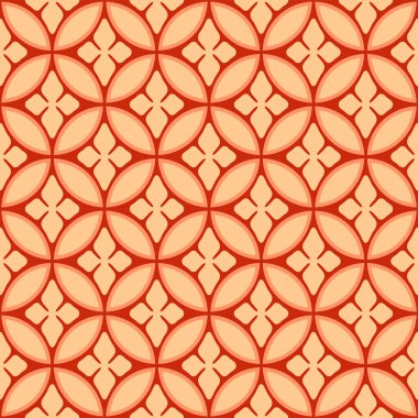 Japon Elips Petal Vektörü Kusursuz Desen