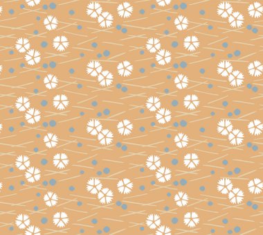 Japon Çiçeği Zigzag Hattı Vektörü Kusursuz Desen