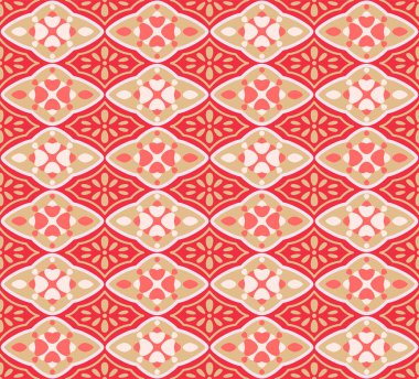 Japon Lüks Çiçek Elmas Vektörü Kusursuz Desen