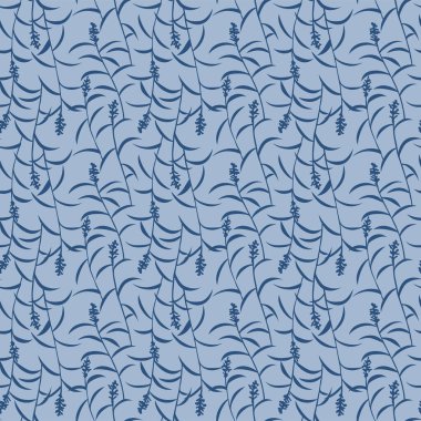 Japon Çiçek Yaprağı Kıvrımlı Çizgi Vektörü Kusursuz Desen