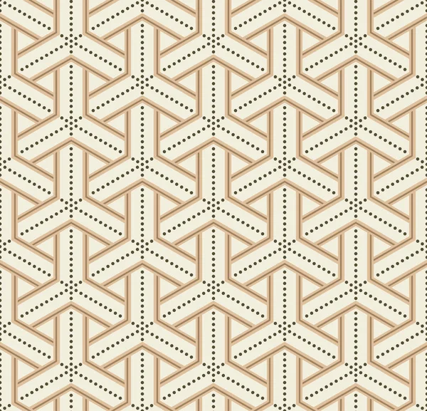 Modèle Sans Couture Filet Tissage Hexagonal Japonais — Image vectorielle