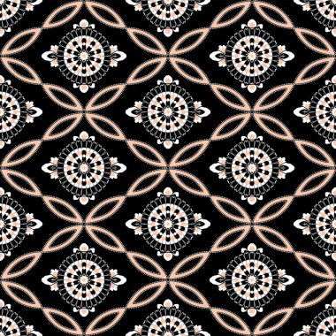 Japon Lüks Çiçek Elmas Vektörü Kusursuz Desen