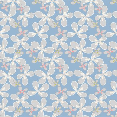 Japon Şirin Yuvarlak Çiçek Sonbahar Vektörü Kusursuz Desen