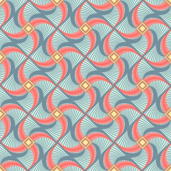 Японская Спиральная Волна Алмазный Вектор Бесшовный Шаблон — стоковый вектор