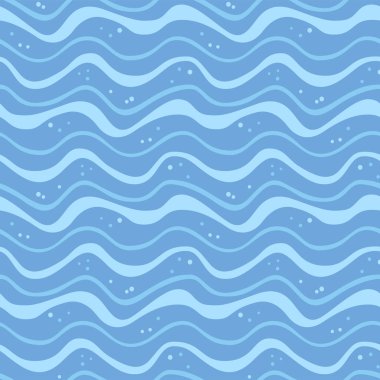 Japanese Tidal Wave Line Vector Seamless Pattern clipart