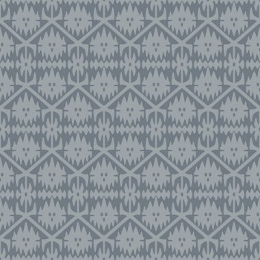 Japon Çiçeği Zigzag Motif Vektörü Kusursuz Desen