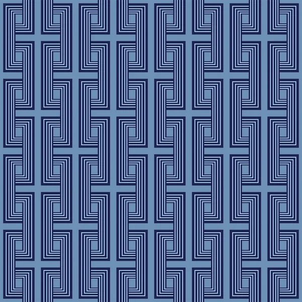 Japonais Zigzag Square Maze Line Vectoriel Modèle Sans Couture — Image vectorielle