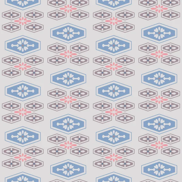 Japonais Hexagone Diamant Fleur Vectoriel Modèle Sans Couture — Image vectorielle