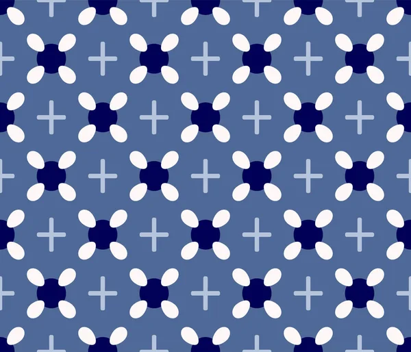Modèle Sans Couture Vectoriel Cercle Forme Croix Diamant Japonais — Image vectorielle