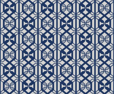 Japon Zigzag Altıgen Çizgi Vektörü Kusursuz Desen