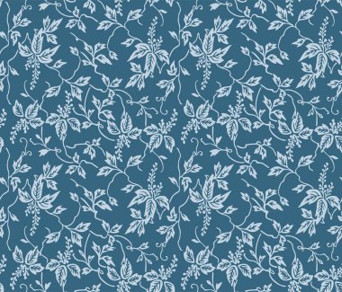 Japon Lüks Yaprak Vine Vektörü Kusursuz Desen