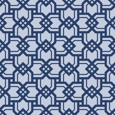 Japonların çakışan Geometrik Çapraz Çiçek Vektörü Kusursuz Desen