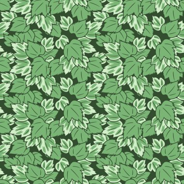Japanese Overlap Wild Leaf Vector Seamless Pattern