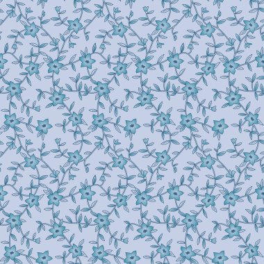 Japon Güzel Yıldız Çiçeği Yaprak Sarmaşık Vektörü Kusursuz Desen