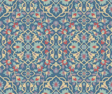 Japon Lüks Çiçek Yaprak Vektörü Kusursuz Desen