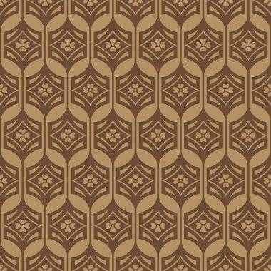 Japon Çiçeği Zigzag Fener Motifli Kusursuz Şekil