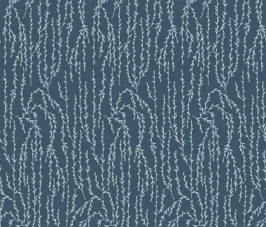 Japon Söğüt Yaprağı Vine Vektörü Kusursuz Desen