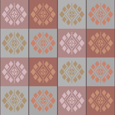 Japon Damalı Çiçek Motif Vektörü Kusursuz Desen