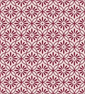  Japon Elmas Yıldızı Çiçek Vektörü Kusursuz Desen