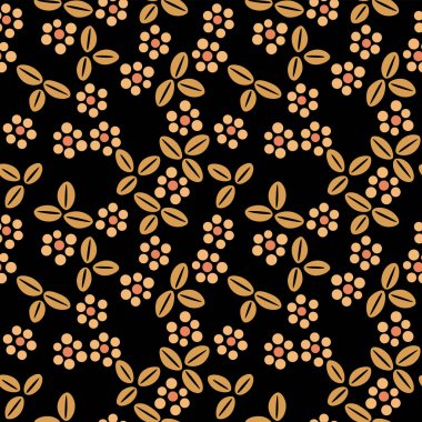 Japon Şirin Çemberi Çiçek Yaprak Vektörü Kusursuz Desen