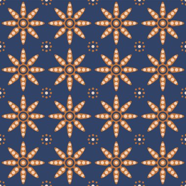 Japon Yıldız Çiçeği Vektörü Kusursuz Desen