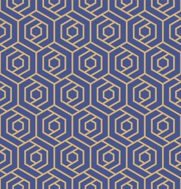 Japon Altıgen Dokuması Mozaik Vektör Kusursuz Desen