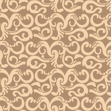 . Japonca Kıvrımlı Vine Vektörü Kusursuz Desen