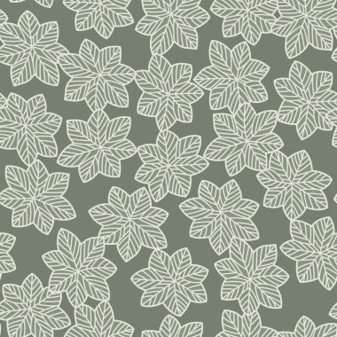 Japon Vahşi Yıldız Yaprak Vektörü Kusursuz Desen