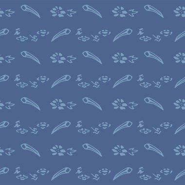 Japanese Flower Leaf Motif Vector Seamless Pattern