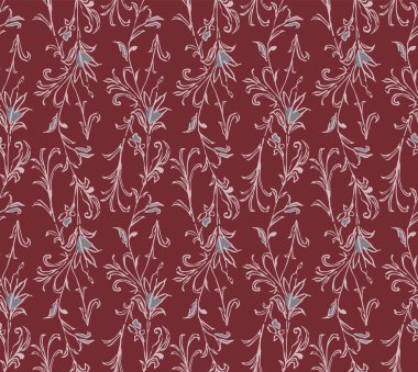 Japon Botanik Yaprak Vine Vektörü Kusursuz Desen