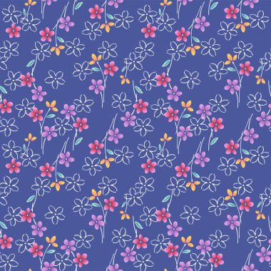 Japon Güzel Buket Vektörü Kusursuz Desen